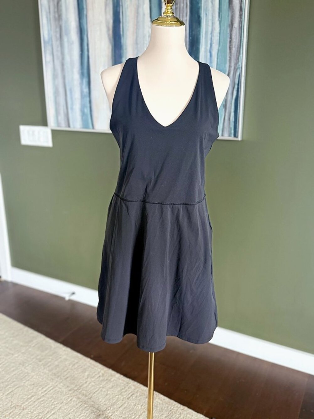 Outdoor Voices Navy Exercise Dress Racerback Built In Shorts
